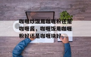 咖喱炒饭用咖喱粉还是咖喱酱，咖喱饭用咖喱粉好还是咖喱块好