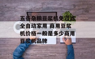 五谷杂粮豆浆机免过滤全自动家用 商用豆浆机价格一般是多少商用豆浆机品牌