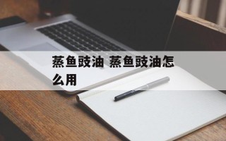 蒸鱼豉油 蒸鱼豉油怎么用