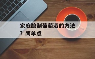 家庭酿制葡萄酒的方法？简单点