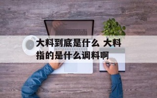 大料到底是什么 大料指的是什么调料啊