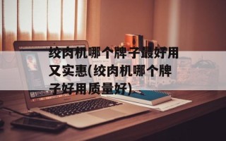 绞肉机哪个牌子最好用又实惠(绞肉机哪个牌子好用质量好)