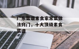 广东菜谱素食家常菜做法窍门，十大顶级素食菜谱