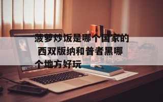 菠萝炒饭是哪个国家的 西双版纳和普者黑哪个地方好玩