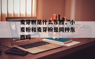 麦芽粉是什么东西，小麦粉和麦芽粉是同种东西吗