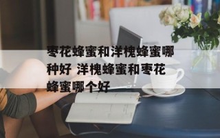 枣花蜂蜜和洋槐蜂蜜哪种好 洋槐蜂蜜和枣花蜂蜜哪个好