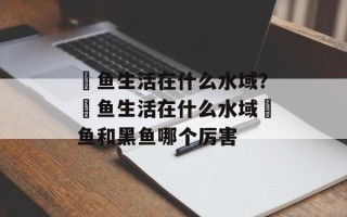鳡鱼生活在什么水域？鳡鱼生活在什么水域鳡鱼和黑鱼哪个厉害