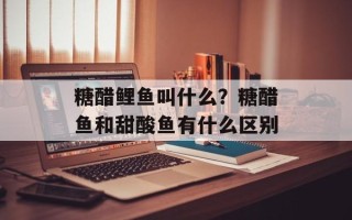 糖醋鲤鱼叫什么？糖醋鱼和甜酸鱼有什么区别