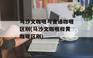 马沙文咖喱与普通咖喱区别(马沙文咖喱和黄咖喱区别)