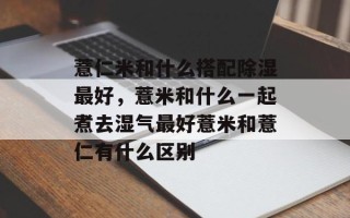 薏仁米和什么搭配除湿最好，薏米和什么一起煮去湿气最好薏米和薏仁有什么区别