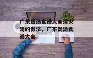 广东煲汤食谱大全清火汤的做法，广东煲汤食谱大全