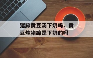 猪蹄黄豆汤下奶吗，黄豆炖猪蹄是下奶的吗