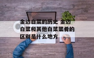 金边白菜的历史 金边白菜和其他白菜菜肴的区别是什么地方