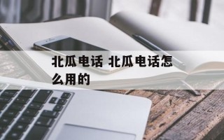 北瓜电话 北瓜电话怎么用的