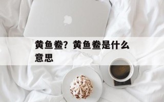 黄鱼鲞？黄鱼鲞是什么意思