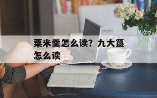粟米羹怎么读？九大簋怎么读