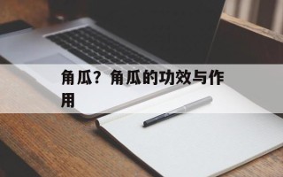 角瓜？角瓜的功效与作用