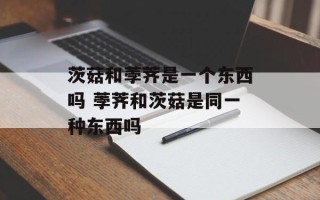 茨菇和荸荠是一个东西吗 荸荠和茨菇是同一种东西吗