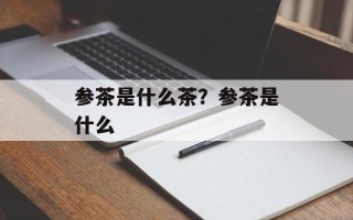 参茶是什么茶？参茶是什么