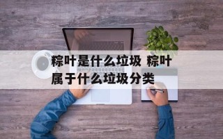 粽叶是什么垃圾 粽叶属于什么垃圾分类