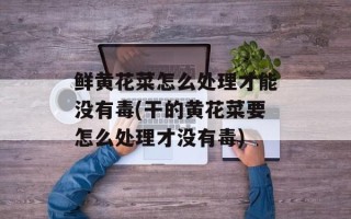 鲜黄花菜怎么处理才能没有毒(干的黄花菜要怎么处理才没有毒)
