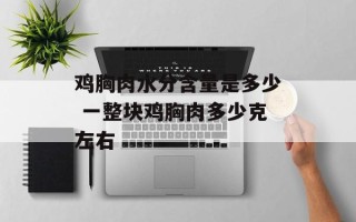 鸡胸肉水分含量是多少 一整块鸡胸肉多少克左右