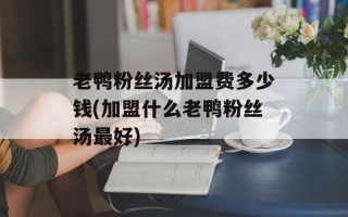 老鸭粉丝汤加盟费多少钱(加盟什么老鸭粉丝汤最好)