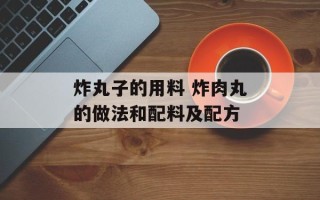 炸丸子的用料 炸肉丸的做法和配料及配方
