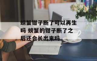 螃蟹钳子断了可以再生吗 螃蟹的钳子断了之后还会长出来吗