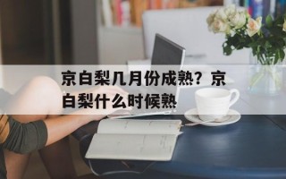 京白梨几月份成熟？京白梨什么时候熟