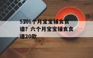 5到6个月宝宝辅食食谱？六个月宝宝辅食食谱20款